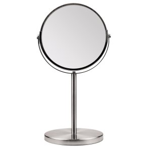 Cosmetic mirror on a high stand with 2 times magnification