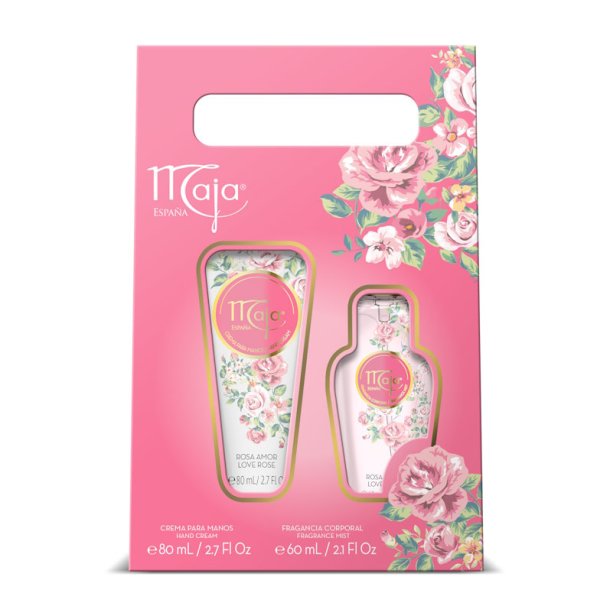 Maja Love Rose Gaveske m. Hndcreme og Fragrance Mist