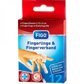 Fingerhtter og Plaster - 12 stk.