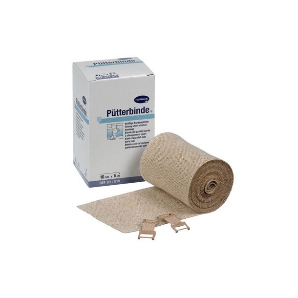 P&uuml;tterbind Uelastisk Korttrks Kompressionsbind 6 cm x 5 m