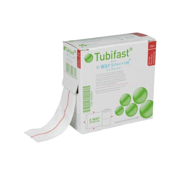 Tubifast 2-way stretch Tubebandage Rd, Finger og T - 3,5 cm. x 10 m.
