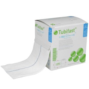 Tubifast 2-Way Stretch Tube Bandage Blue, Leg and Thigh - 7,5 cm. x 10 m.