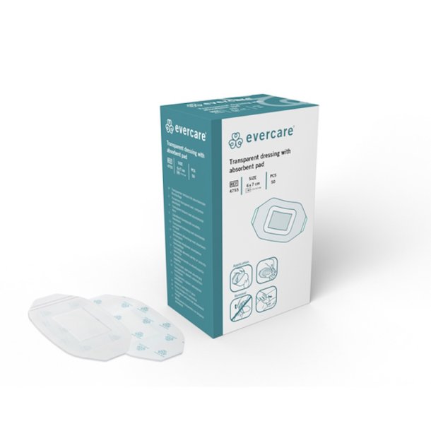 Evercare Sterile Filmforbinding med Srpude, 6 x 7 cm - 50 stk.