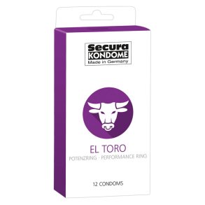 Secura El Toro Kondom med Potensring - 12 stk.