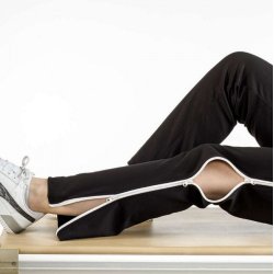 Pleje-Trnings Bukser med lynls i begge ben