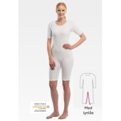 Bodystocking unisex, Suprima, hvid, Korte rmer, Lynls i ben