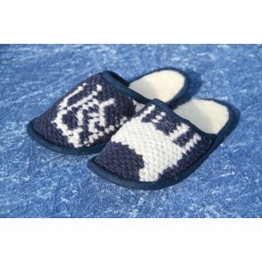 Slippers i Ren Merinould - bl nuance