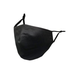 Black washable mask for filter - adjustable straps