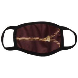 Vaskbart mundbind m. filter, motiv brunlig med lynls