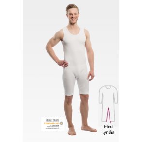 Bodystocking unisex, Suprima, hvid, U-rmer, Lynls i ben